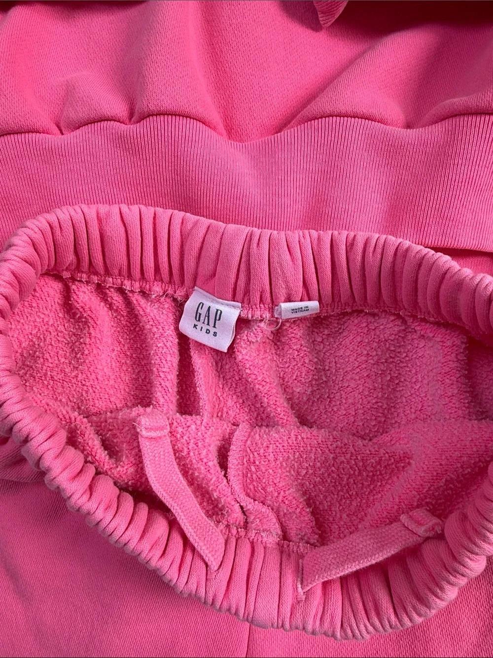 GAP Kids S (6-7) 2-Piece Vintage Terry Fleece Sweat Set - Hot Pink